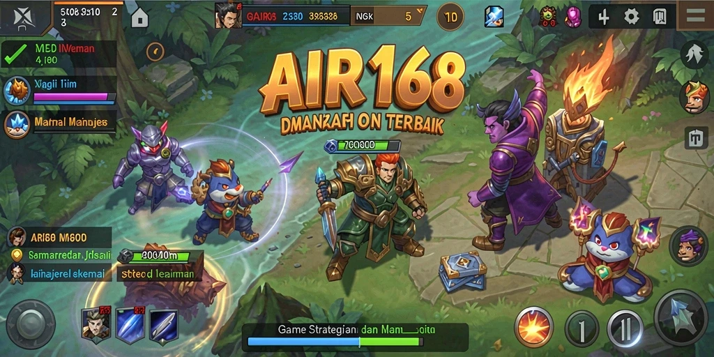 Tampilan aksi seru dalam game SLG AIR168.