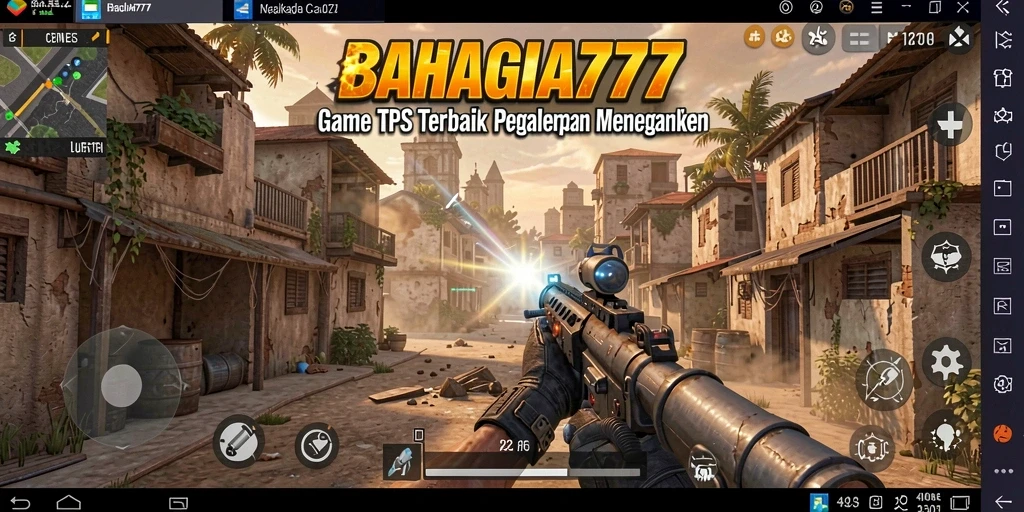Gameplay menegangkan di BAHAGIA777 dengan aksi tembak menembak.