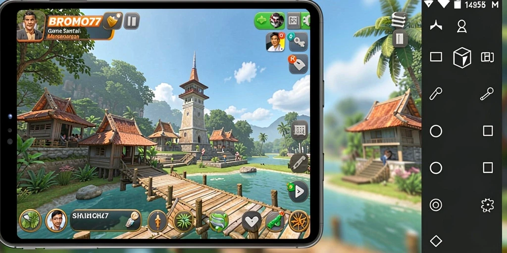 Screenshot BROMO77 menampilkan gameplay santai yang menarik.