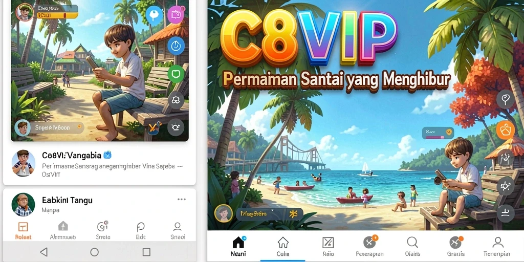 Screenshot C8VIP menampilkan gameplay santai yang menarik.
