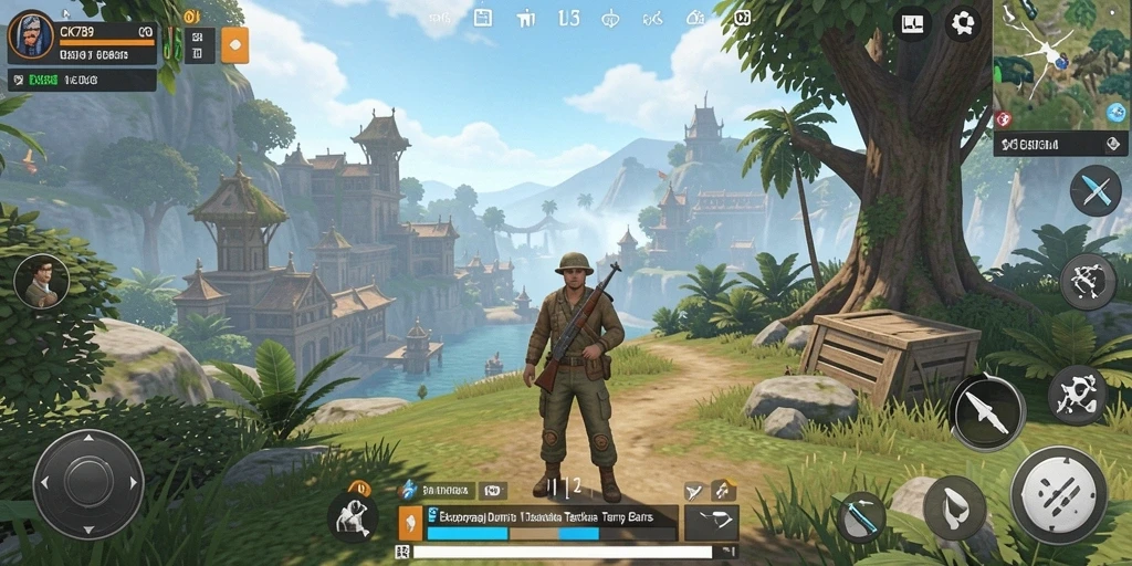 Gameplay CK789 yang seru di dunia terbuka penuh petualangan.