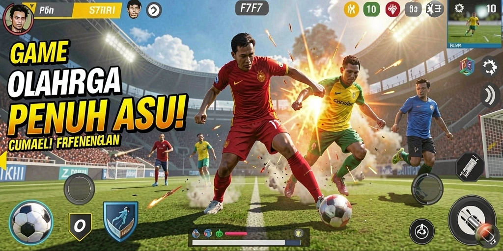 Screenshot gameplay F7F7 dengan aksi olahraga yang mendebarkan.