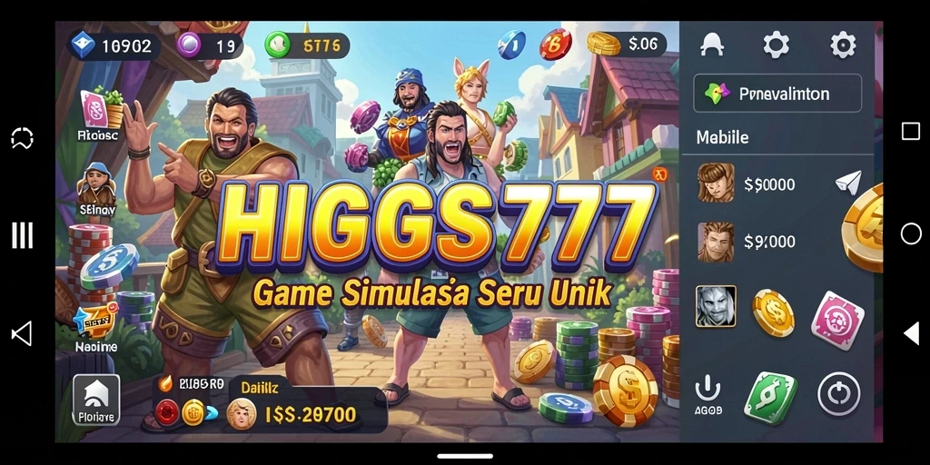 Screenshot gameplay HIGGS777 menampilkan interaksi karakter dan lingkungan.