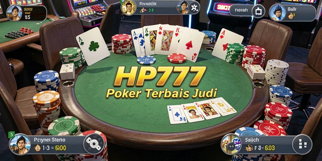 Tampilan permainan Poker yang mendebarkan di HP777.