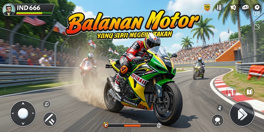 Tampilan menegangkan dari balapan motor di IND666.