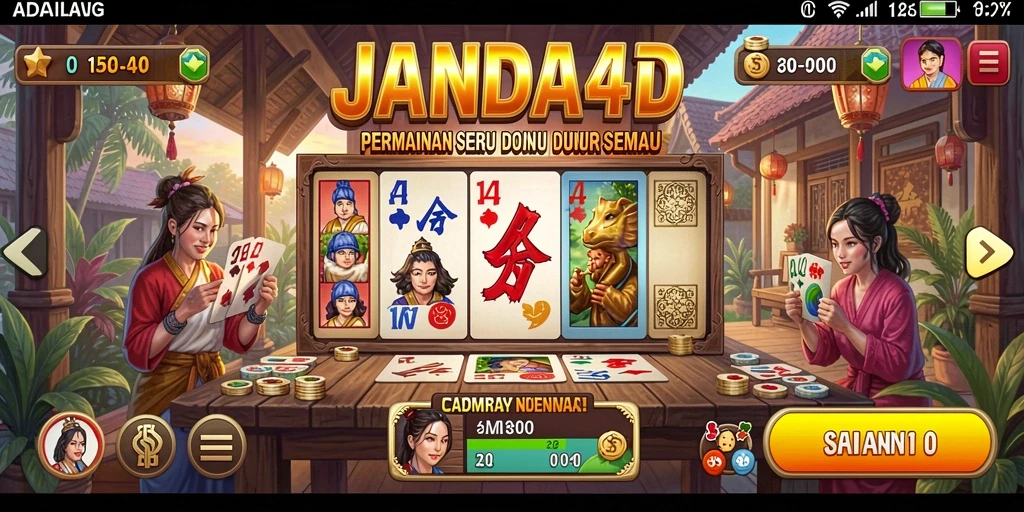 Tampilan gameplay JANDA4D yang seru dan interaktif.