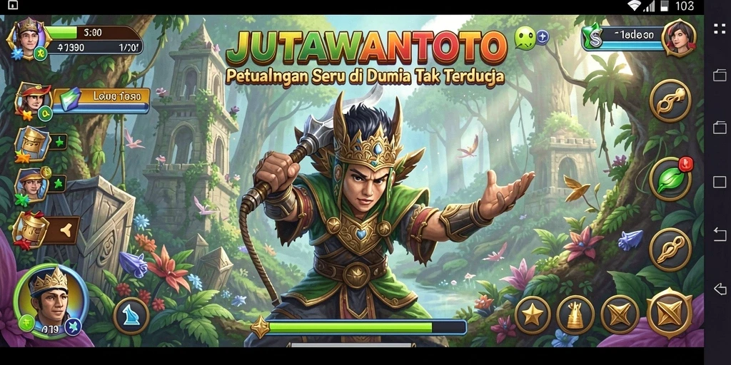 Tampilan menarik dari gameplay petualangan JUTAWANTOTO yang penuh aksi.