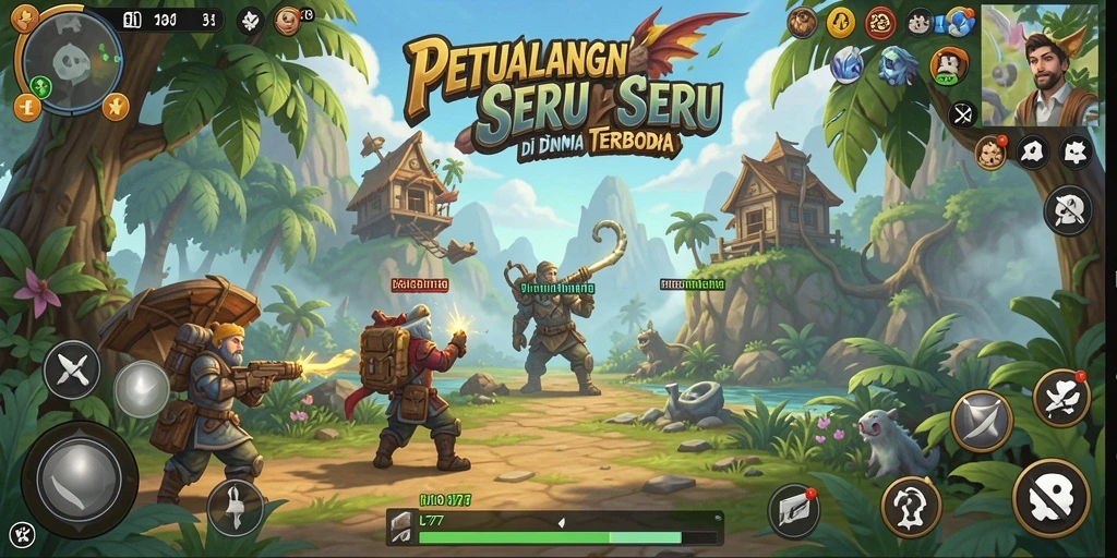 Tampilan gameplay L777 yang menakjubkan di dunia terbuka.