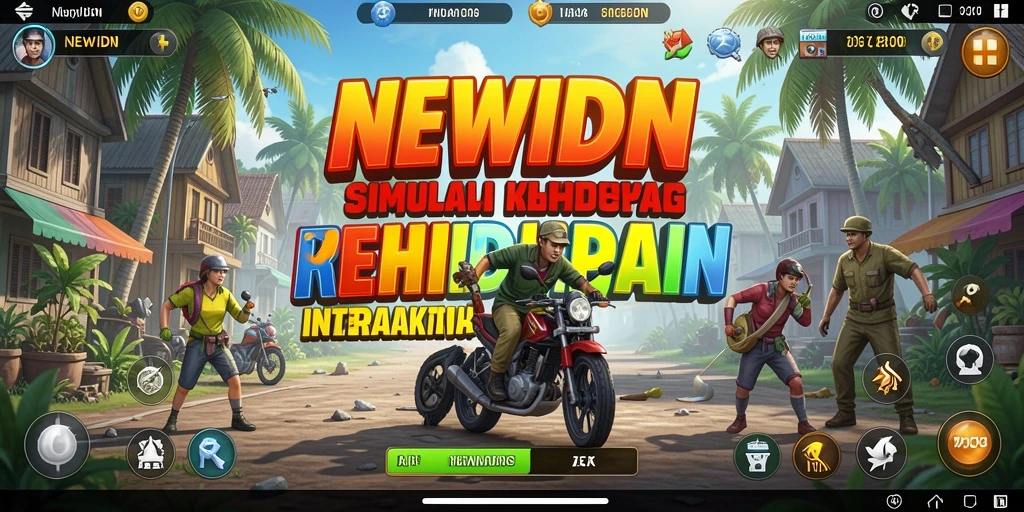 Tangkapan layar gameplay NEWIDN menampilkan interaksi karakter yang dinamis.