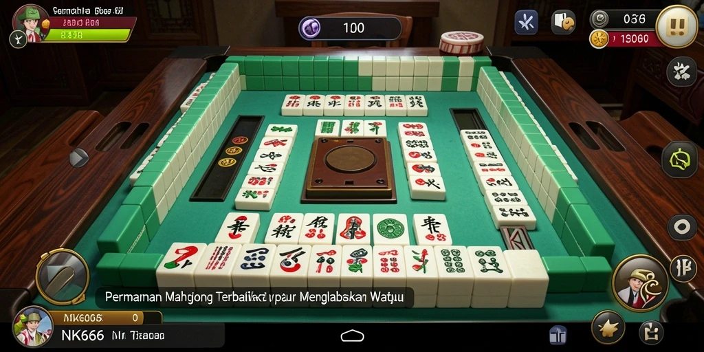 Tampilan gameplay Mahjong yang menarik dalam NK666 dengan banyak level menantang.