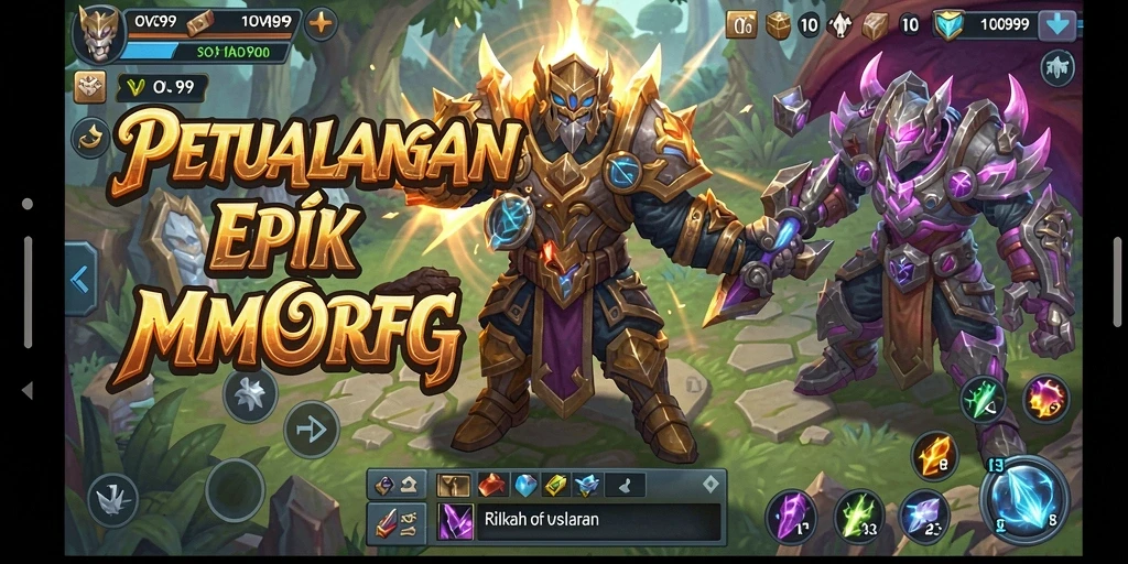 Tampilan gameplay OVO99 yang menegangkan dalam petualangan MMORPG.