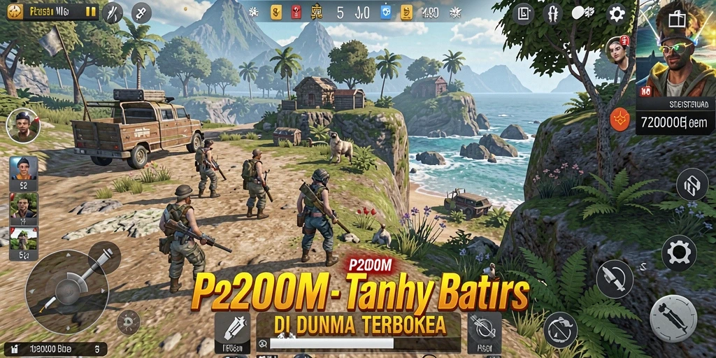 Menampilkan aksi mendebarkan dalam dunia terbuka P200M.