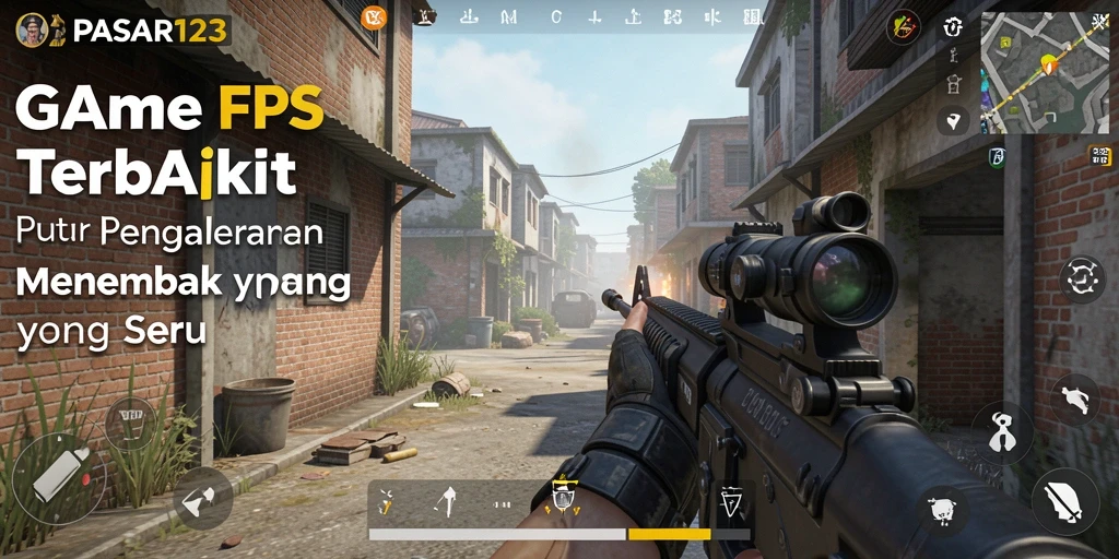 Tampilan dinamis dari gameplay PASAR123 dengan aksi tembak-menembak yang seru.