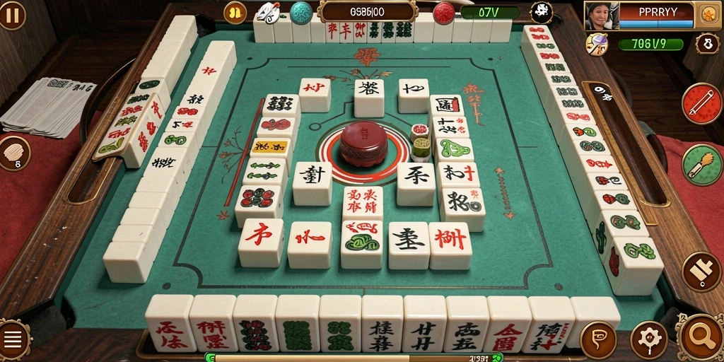 Gameplay menantang dalam permainan Mahjong yang seru.
