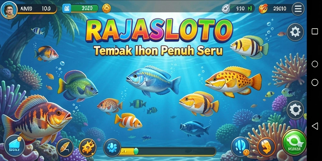 Tampilan gameplay seru RAJASLOTO Tembak Ikan.