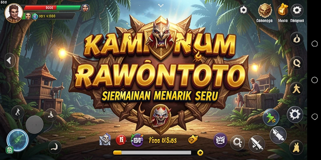 Tangkapan layar gameplay RAWONTOTO menampilkan dunia simulasi yang penuh warna.