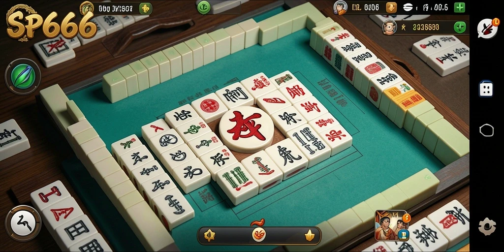 Tampilan gameplay Mahjong yang menarik dan menantang di SP666.