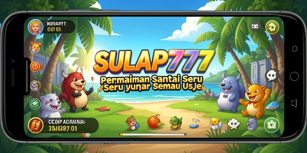 Screenshot utama SULAP777 menampilkan warna cerah dan gameplay yang menyenangkan.