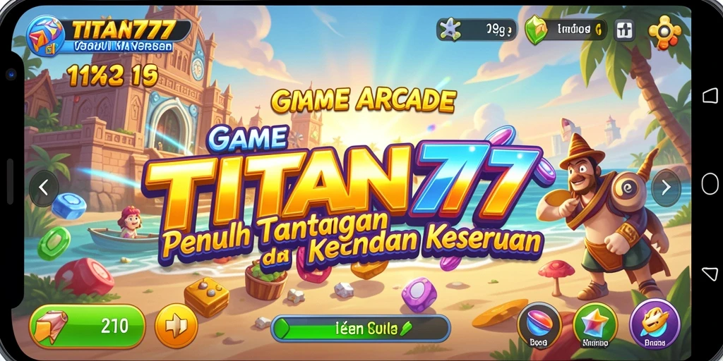 Screenshot utama TITAN777 dengan gameplay Arcade yang seru dan menarik.