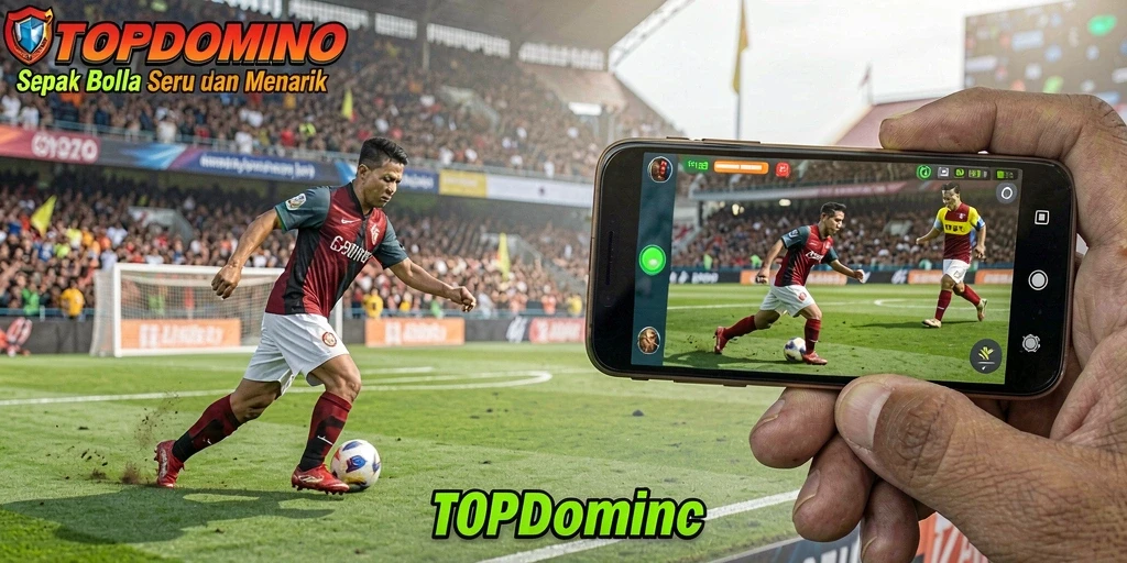 Tampilan gameplay seru dan realistis di TOPDOMINO.