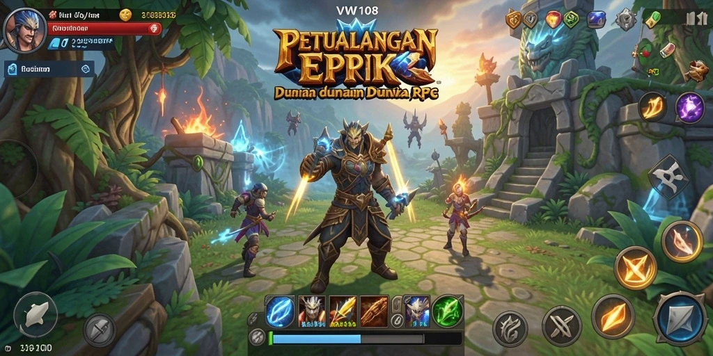Tangkapan layar VW108 menampilkan aksi RPG yang mendebarkan.