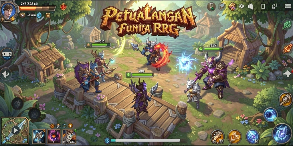 Tangkapan layar utama ZK6 menampilkan aksi gameplay RPG yang mendebarkan.